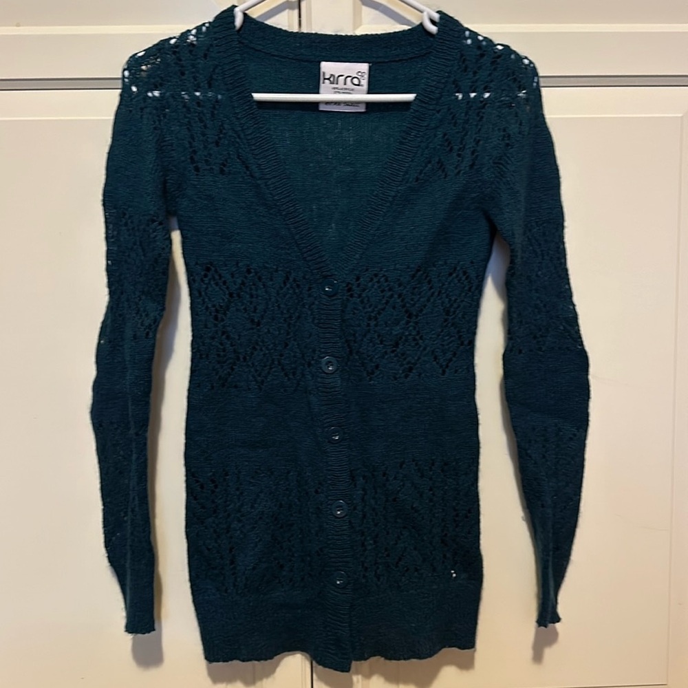 Kirra navy button-up cardigan